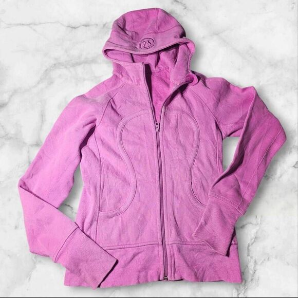 Lululemon Size 6 Pink Scuba Full Zip - Picture 1 of 5